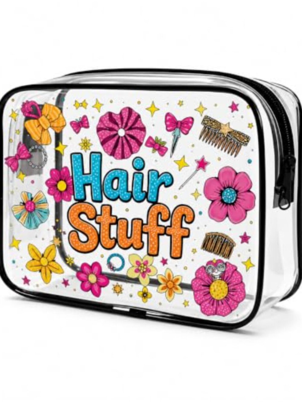 Clear Toiletry Bag with Handle Zipper Travel Organizer Pouch
